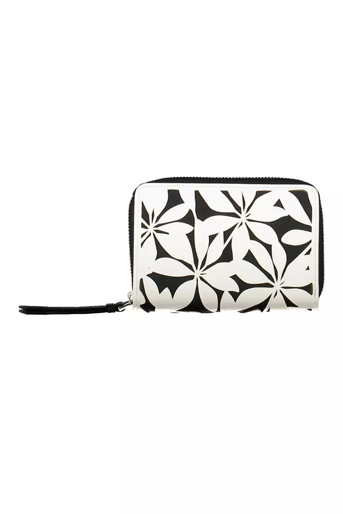 Chic White Tri-Compartment Wallet