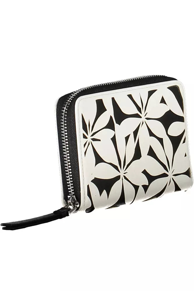 Chic White Tri-Compartment Wallet