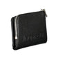 Chic Black Polyurethane Tri-Compartment Wallet