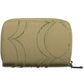 Elegant Green Zip Wallet with Contrasting Details