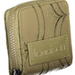 Elegant Green Zip Wallet with Contrasting Details