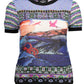 Embroidered Crew Neck Printed Tee