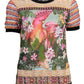 Chic Beige Short Sleeve Crew Neck Tee
