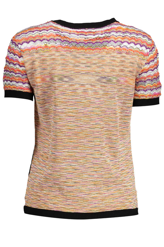 Chic Beige Short Sleeve Crew Neck Tee
