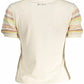 Chic Desigual Printed White Tee with Contrasting Accents