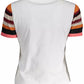 Chic Contrasting Details & Metallic Fiber Top