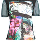 Chic Short Sleeve Crew Neck Printed Top