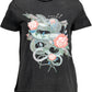 Chic Print Cotton Tee with Artistic Flair