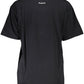 Chic Embroidered Black Tee with Artistic Flair