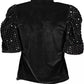 Chic Puff Sleeve High Collar Top