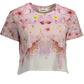 Embroidered Pink Cotton Tee