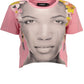 Chic Pink Embellished Cotton Tee