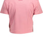 Chic Pink Embellished Cotton Tee