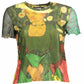 Emerald Allure Printed Crew Neck Tee