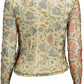 Elegant Beige Long Sleeve Printed T-Shirt