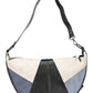 Chic Blue Shoulder Bag with Contrasting Details