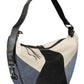 Chic Blue Shoulder Bag with Contrasting Details