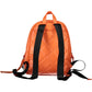 Chic Embroidered Orange Backpack with Contrasting Details