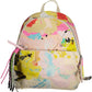 Chic White Backpack with Contrasting Details