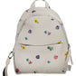 Chic White Backpack with Contrasting Details