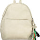 Elegant White Backpack with Contrasting Details
