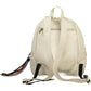 Elegant White Backpack with Contrasting Details