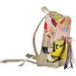 Chic White Backpack with Contrasting Details