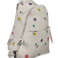 Chic White Backpack with Contrasting Details