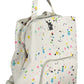 Chic White Backpack with Contrasting Details