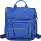 Chic Blue Polyurethane Backpack with Ample Pockets