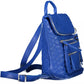 Chic Blue Urban Backpack with Contrasting Details