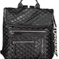Chic Black Backpack with Contrasting Details