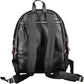 Chic Black Contrast Detail Backpack with Logo Accent