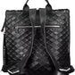 Chic Black Backpack with Contrasting Details