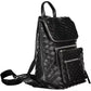 Chic Black Backpack with Contrasting Details