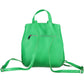 Chic Green Polyurethane Backpack for Everyday Elegance