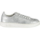 Elegant Silver Lace-Up Sneakers