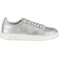 Elegant Silver Lace-Up Sneakers