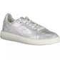 Elegant Silver Lace-Up Sneakers