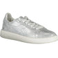 Elegant Silver Lace-Up Sneakers