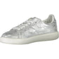 Elegant Silver Lace-Up Sneakers