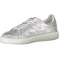 Elegant Silver Lace-Up Sneakers