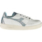 Chic White Lace-Up Sneakers with Contrasting Details