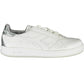 Chic White Lace-Up Sneakers with Contrasting Details