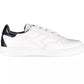 Elegant White Lace-Up Sneakers with Contrast Detail
