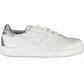 Elegant White Lace-Up Sneakers with Contrast Detail