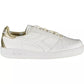 Sleek White Lace-up Sports Sneakers