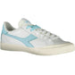 Chic White Lace-Up Sneakers with Contrasting Details