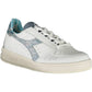 Chic White Lace-Up Sneakers with Contrasting Details