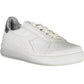 Chic White Lace-Up Sneakers with Contrasting Details
